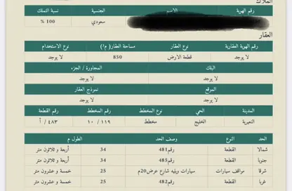 أرض - استوديو للبيع في الخليج - النعيرية - الشرقية